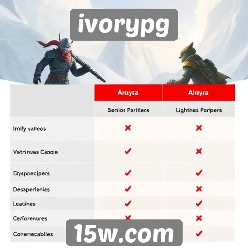 Comparativo entre ivorypg e concorrentes
